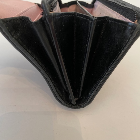 Coach Madison Op Art Signature Canvas Bifold Wallet Black Pink - Picture 13 of 16